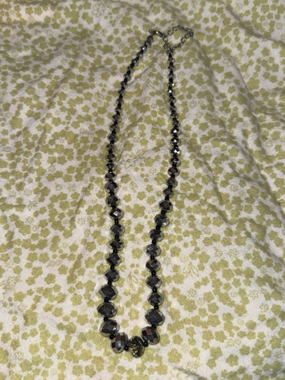 Faceted Hematite Bead Necklace - Women's Jewelry